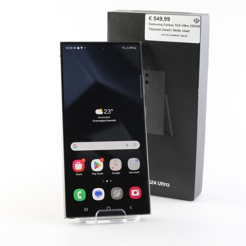 Samsung Galaxy S24 Ultra 256GB Titanium Zwart | Nette staat — Used