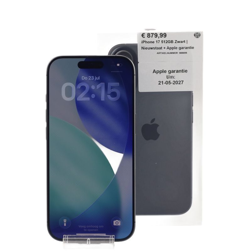 iPhone 17 512GB Zwart | Nieuwstaat + Apple garantie — Used Products