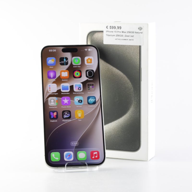 iPhone 15 Pro Max 256GB Natural Titanium 256GB | Zeer net — Used