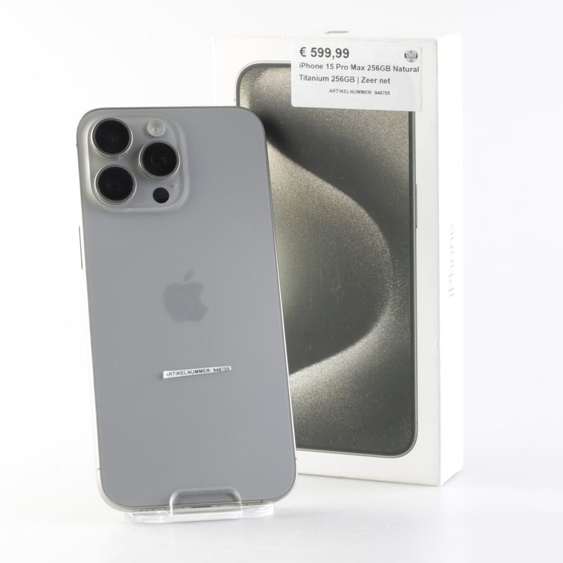iPhone 15 Pro Max 256GB Natural Titanium 256GB | Zeer net — Used