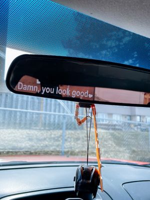 Damn you look good car mirror decal, rearview mirror decal, car mirror decal, trendy car decal, car decal for women, car accessory for women
