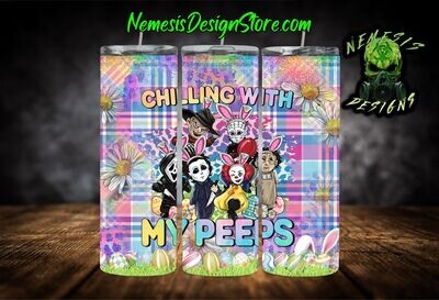 Chillin&#39; With My Peeps 20oz Sublimation Tumbler Wrap
