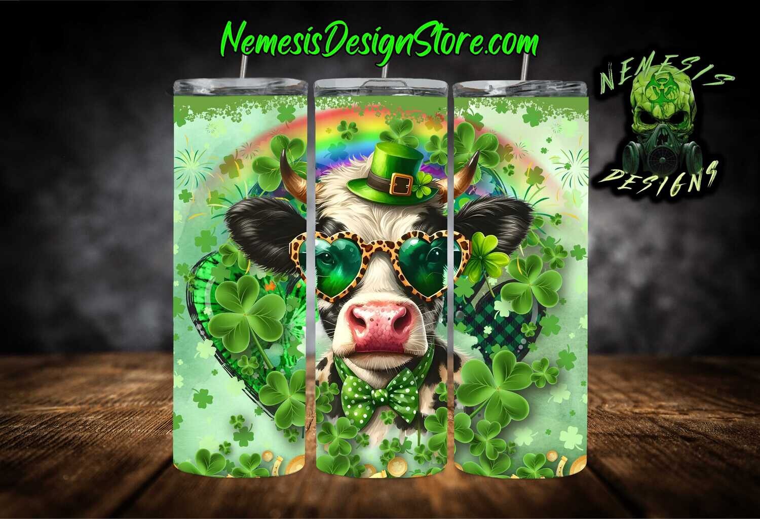 St Patrick&#39;s Cow 20oz Sublimation Tumbler Wrap