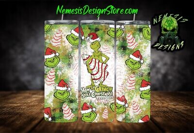 How The Grinch Stole Christmas Tree Cakes 20oz Sublimation Tumbler Wrap