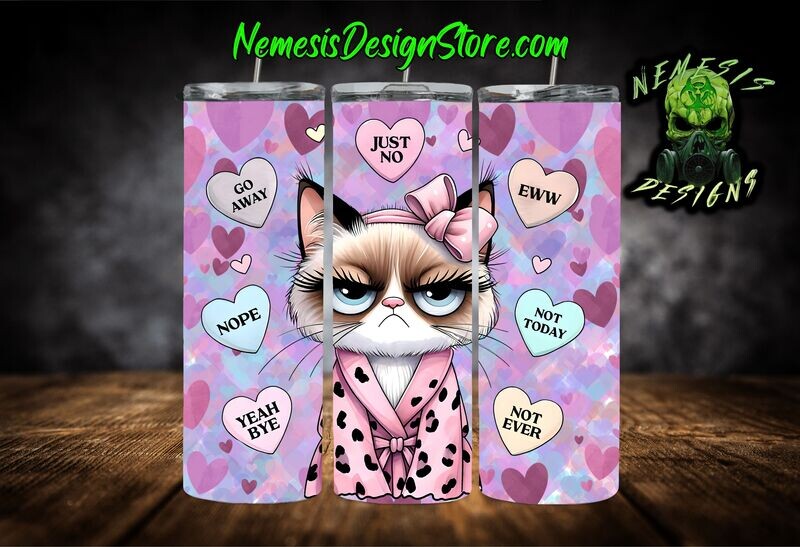 Just No Grumpy Cat 20oz Sublimation Tumbler Wrap