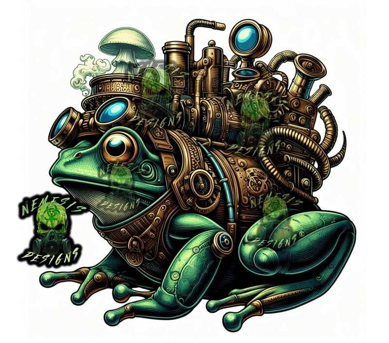 Steampunk Frog 2 PNG