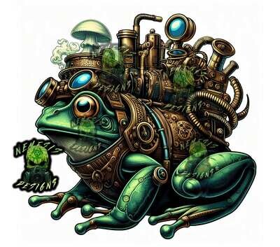 Steampunk Frog 2 PNG
