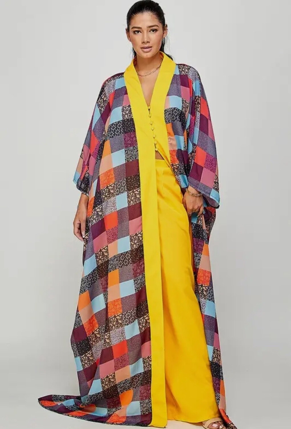 Plaid Maxi Top