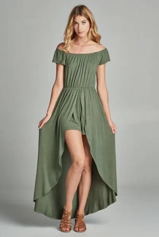 Off Shoulder Jersey Romper