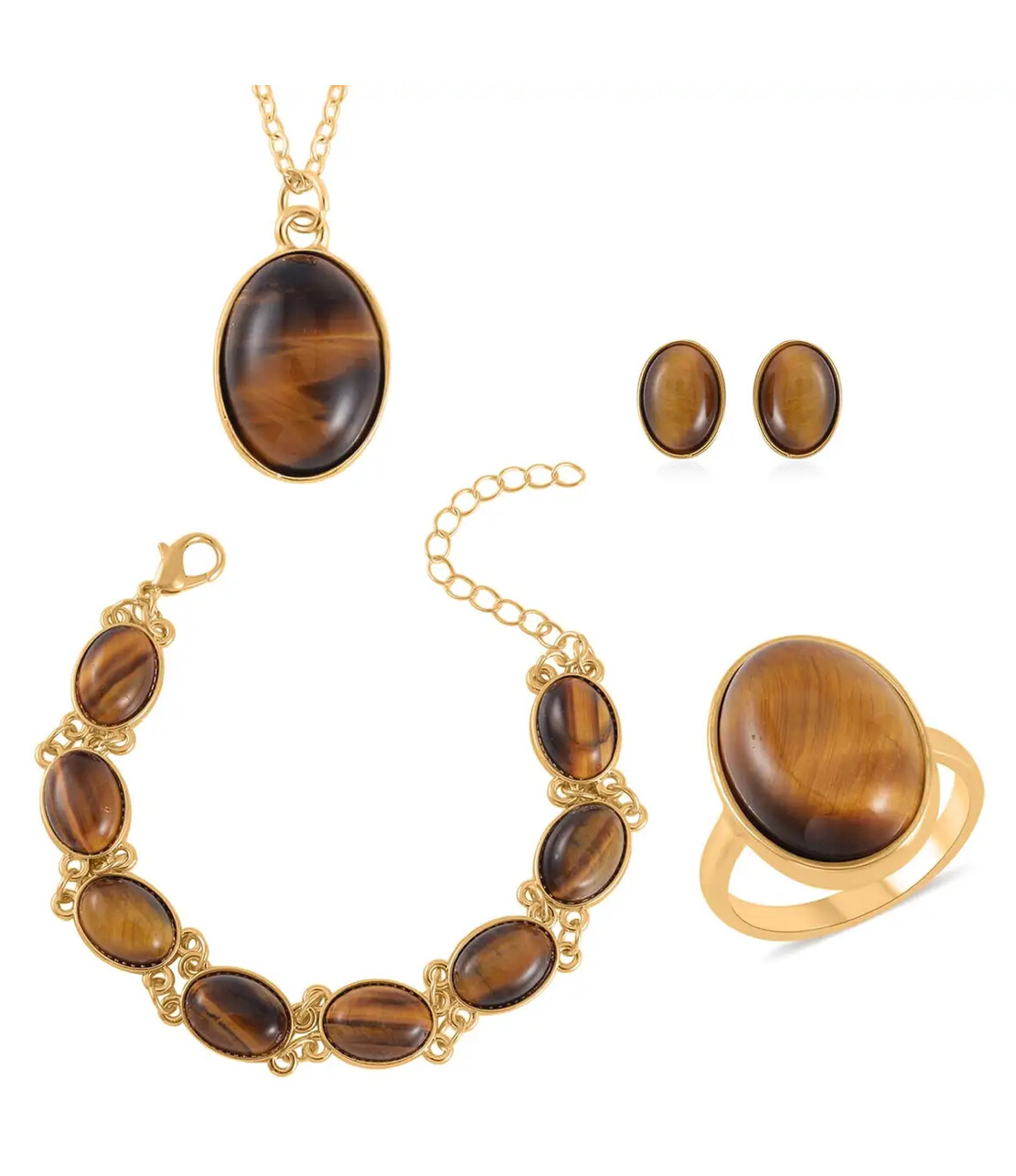 Yellow Tiger Eye Set