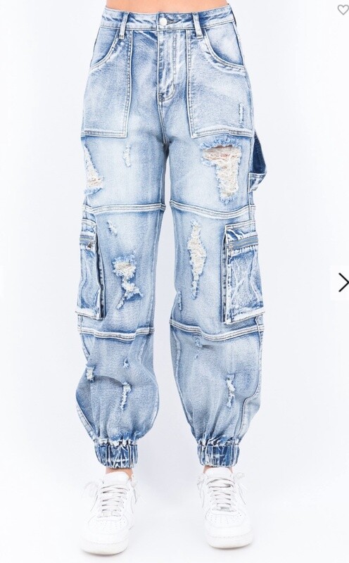 Acid Wash Cargo Jogger