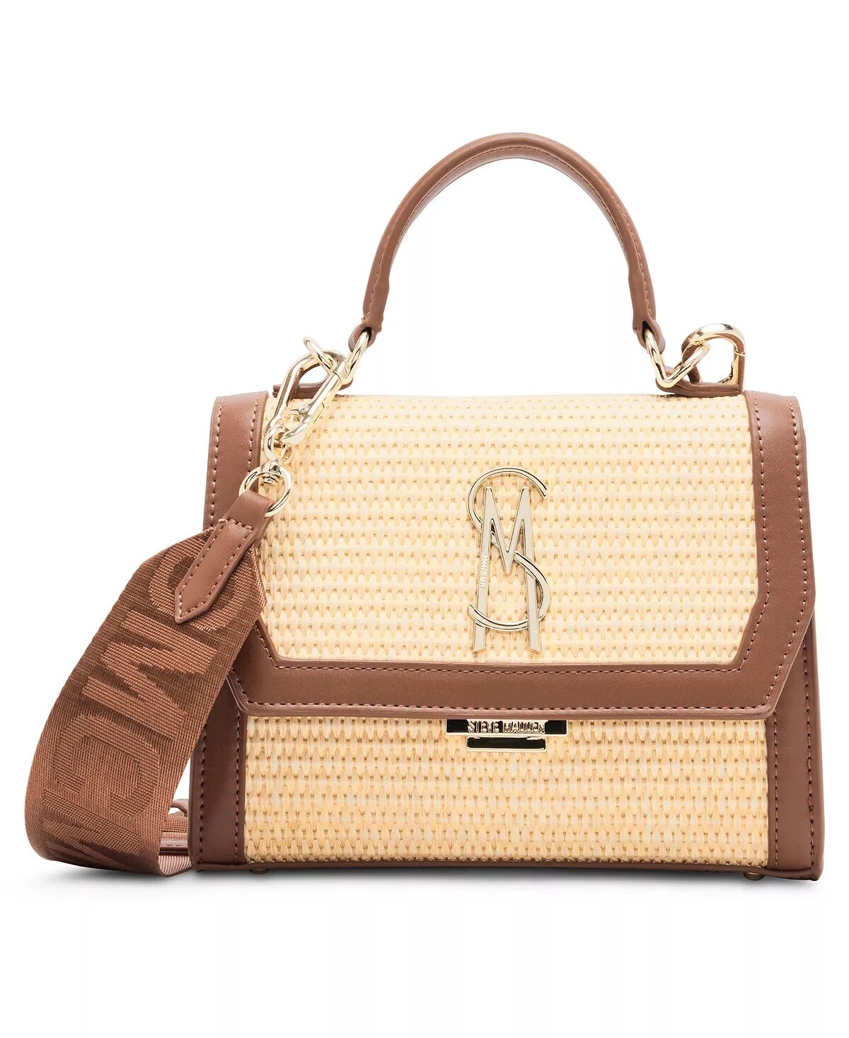 Lattucan Raffia Top Handle Satchel Bag