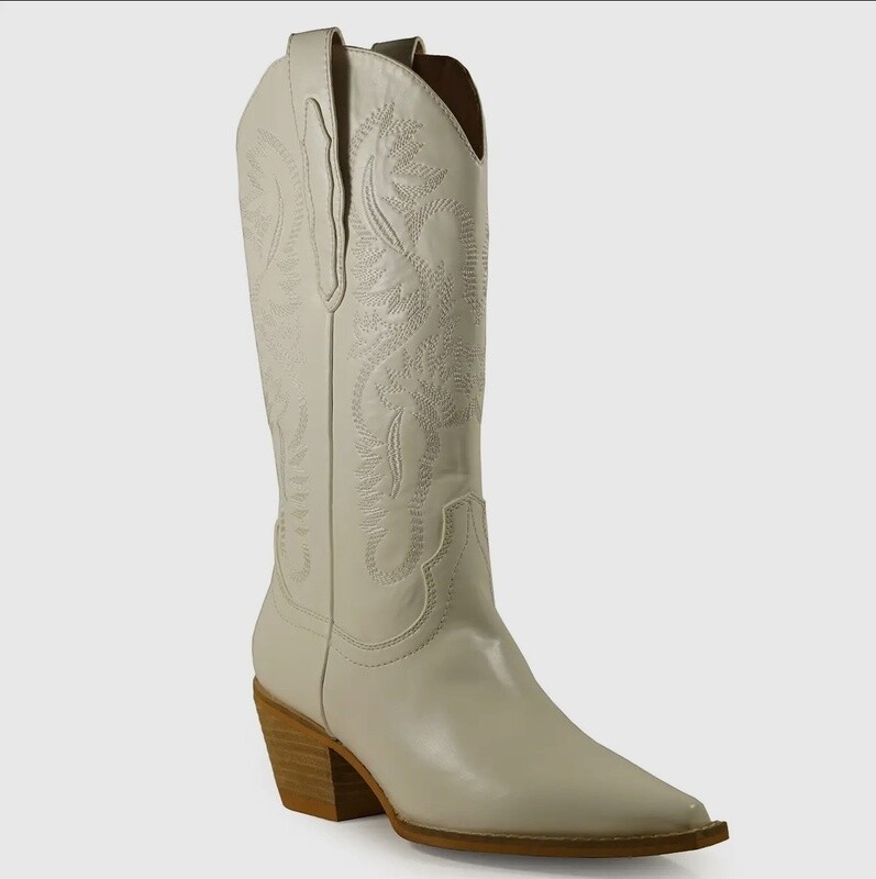 Arider Girl Block Heel Western Cowboy Knee High Boots