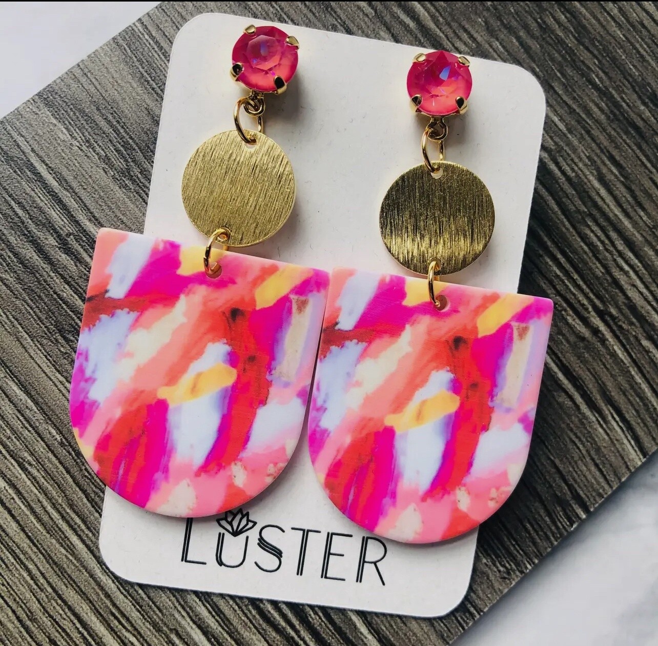 Abstract Painting Unique Earrings