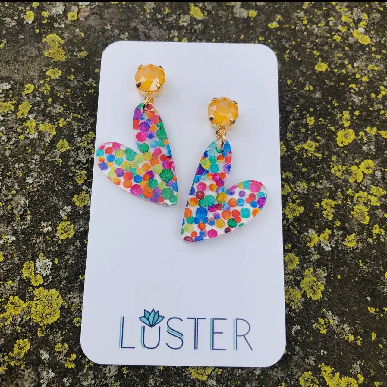 Confetti Heart Acrylic Love