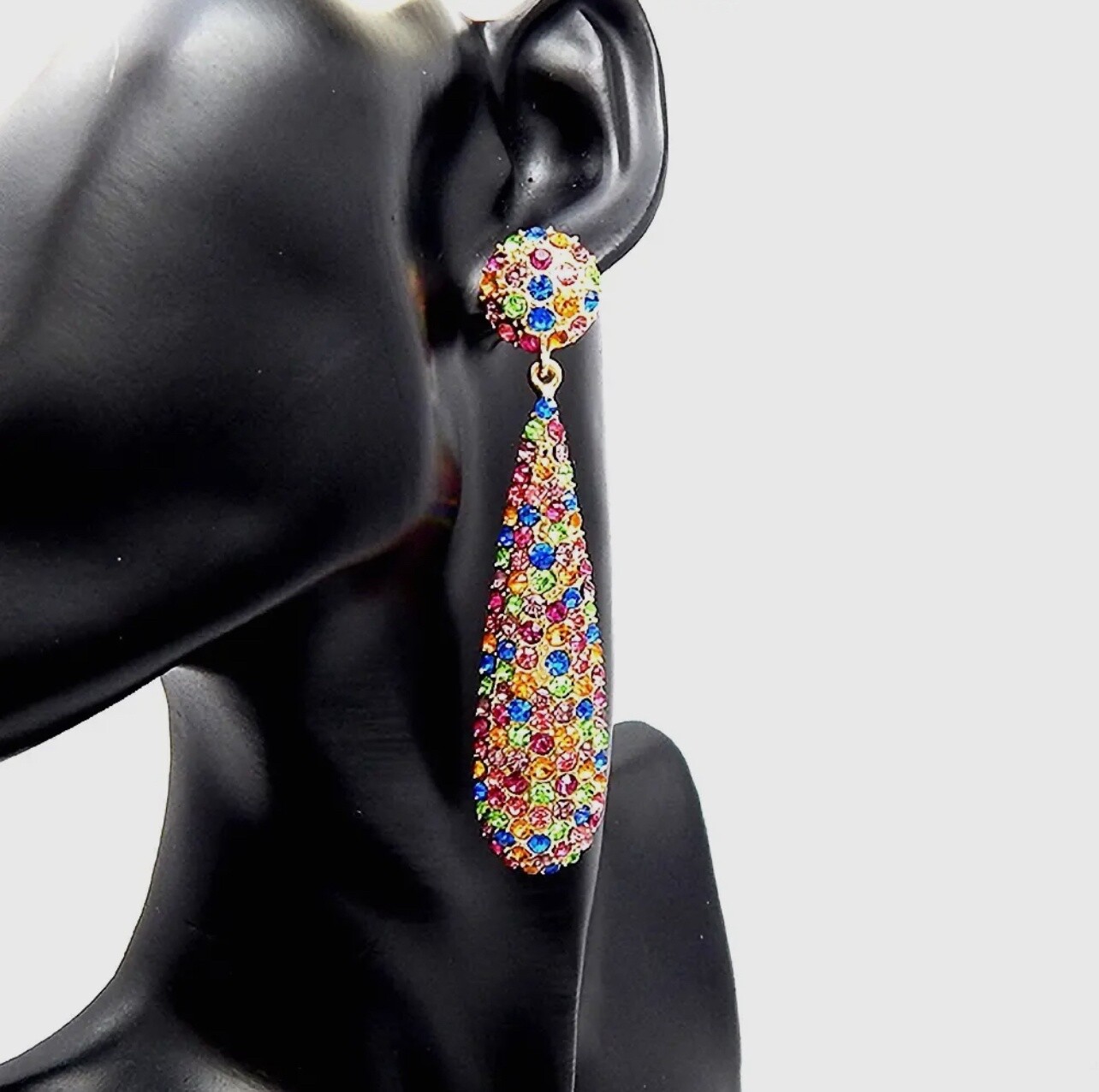 82mm Long Pearshape Dangle Earrings
