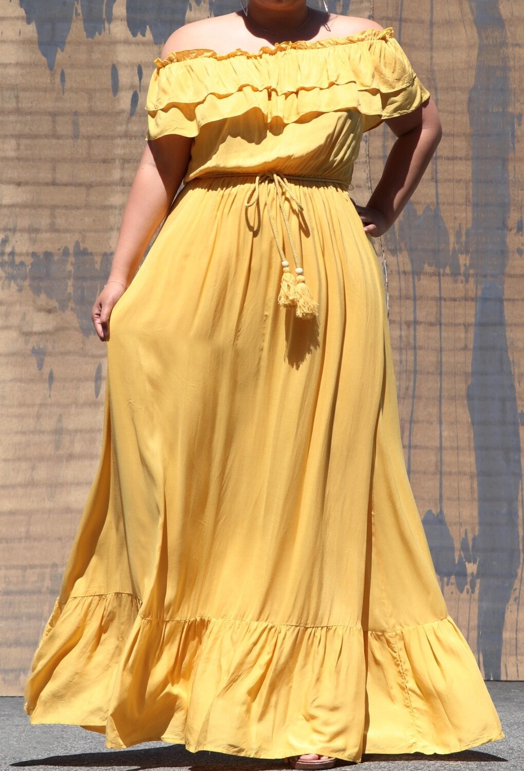 Off Shoulder Maxi Dress