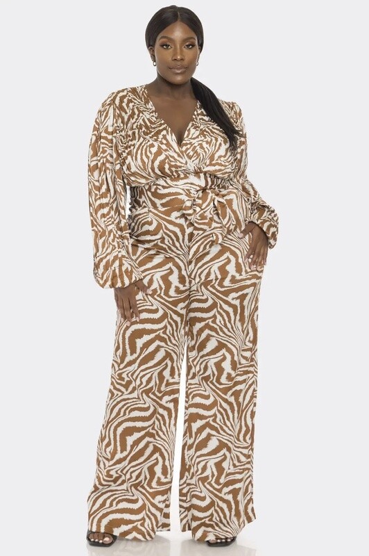 Zebra Print Jumpsuit