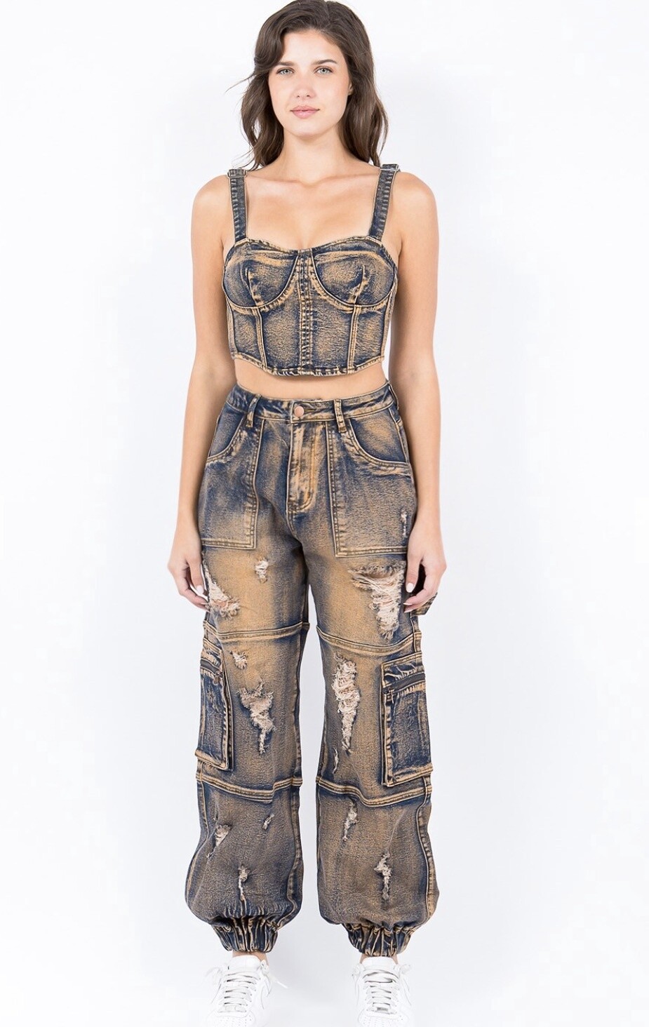 Acid Wash Crop Top