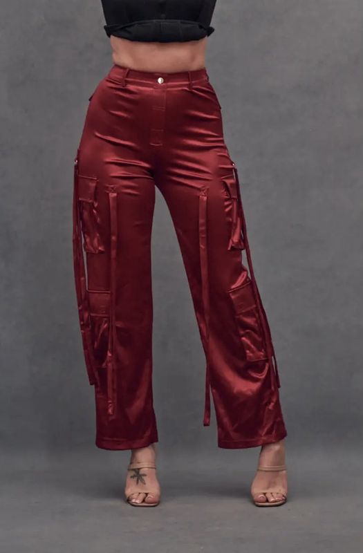 Satin Cargo Pant