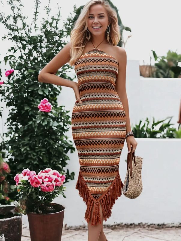 Bohemian Style Tassel Dress