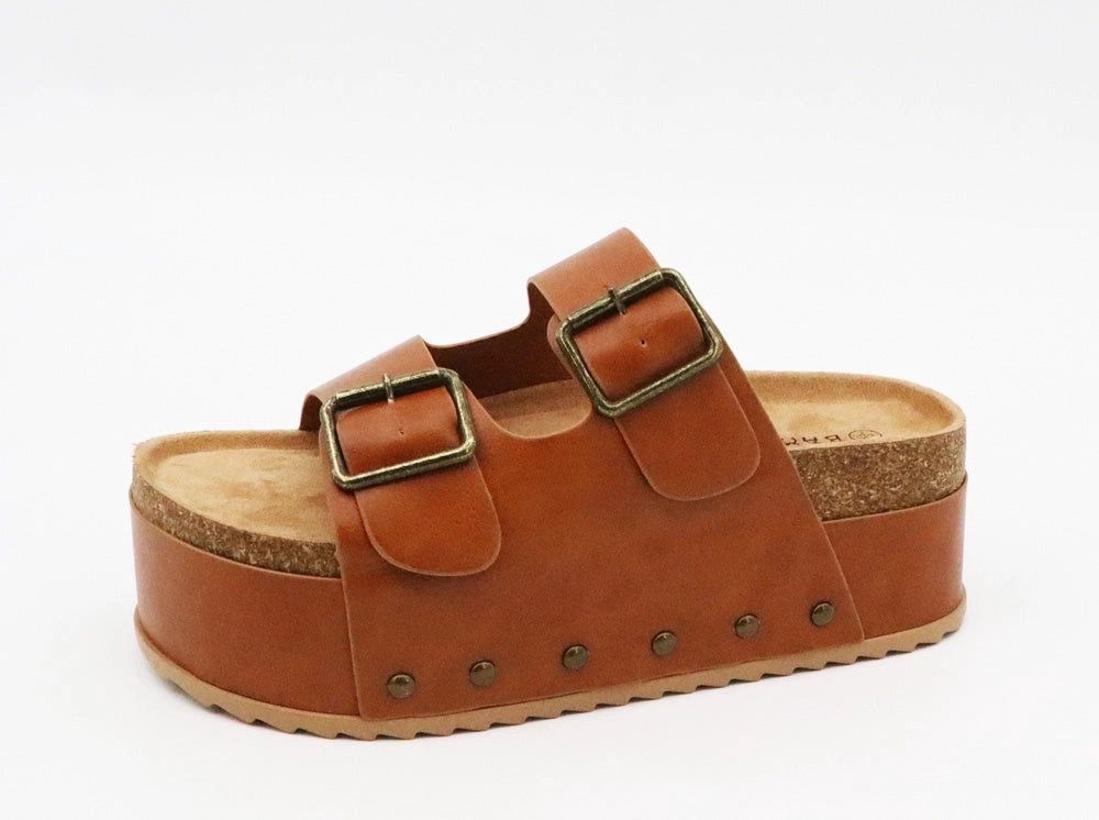Clog Sole Sandal, Colour: Tan, Size: 6