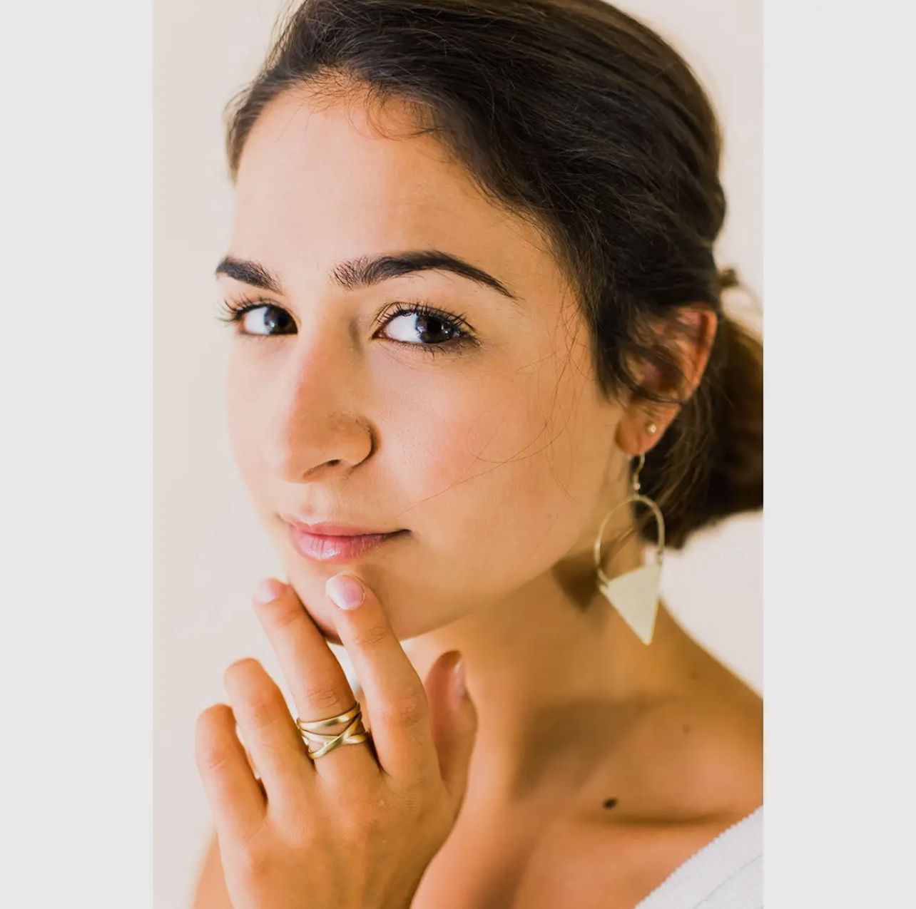 Linear X Ring - Gold