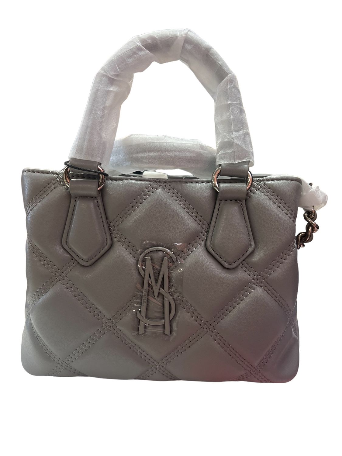 Mickey Logo Plaque Satchel Bag, Colour: Grey