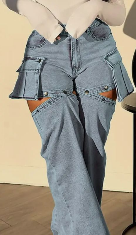 Detachable Hanging Bag denim pants