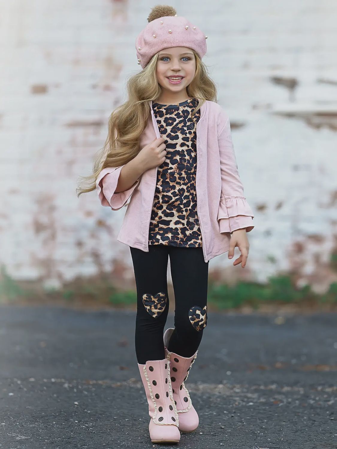 Making Boss Moves Leopard Top, Leggings &amp; Jacket Set