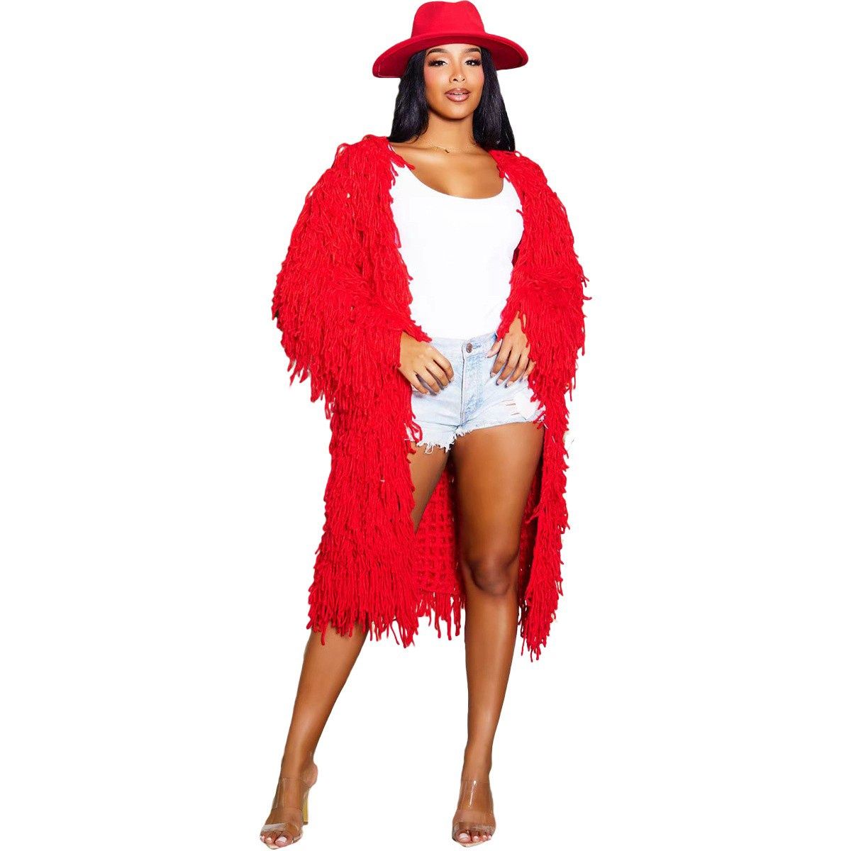 Hollowed Out Tassel Cardigan