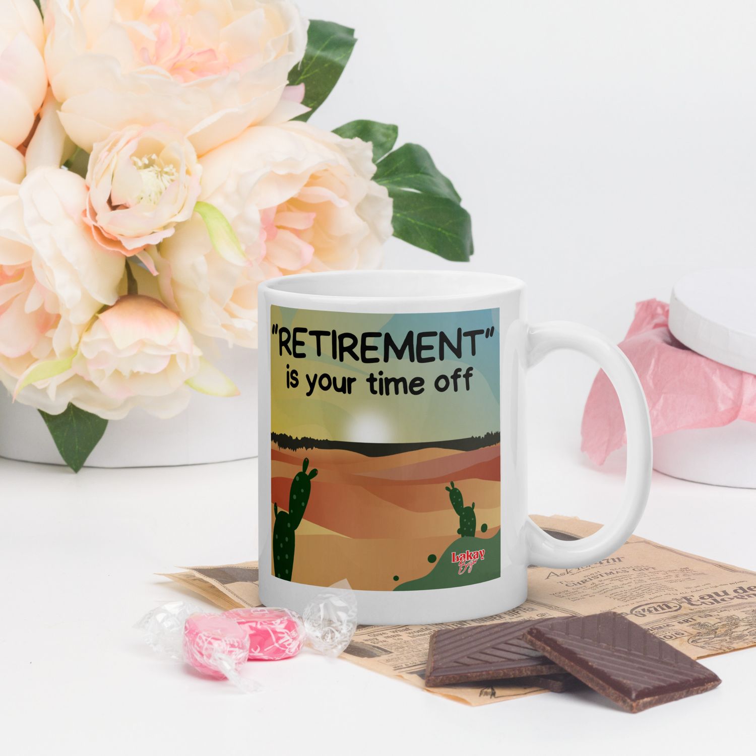 &quot;ENJOY LIFE&quot; - White glossy mug