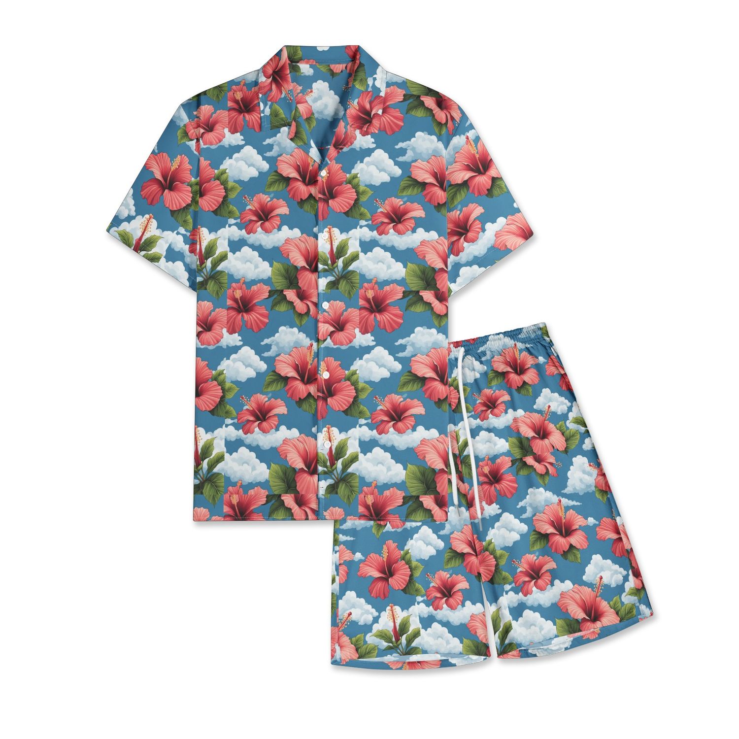 Men&#39;s Hawiian Skies Shirt and Short Set