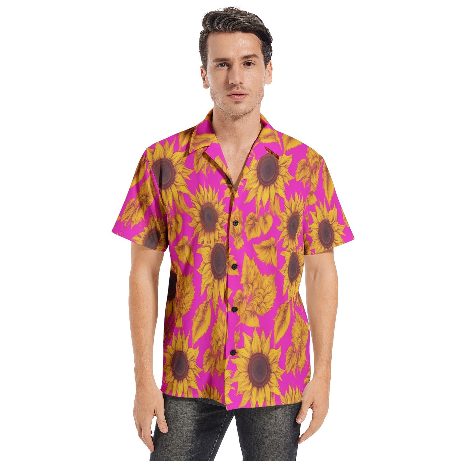 Men&#39;s Sunflower Short Sleeve Shirt