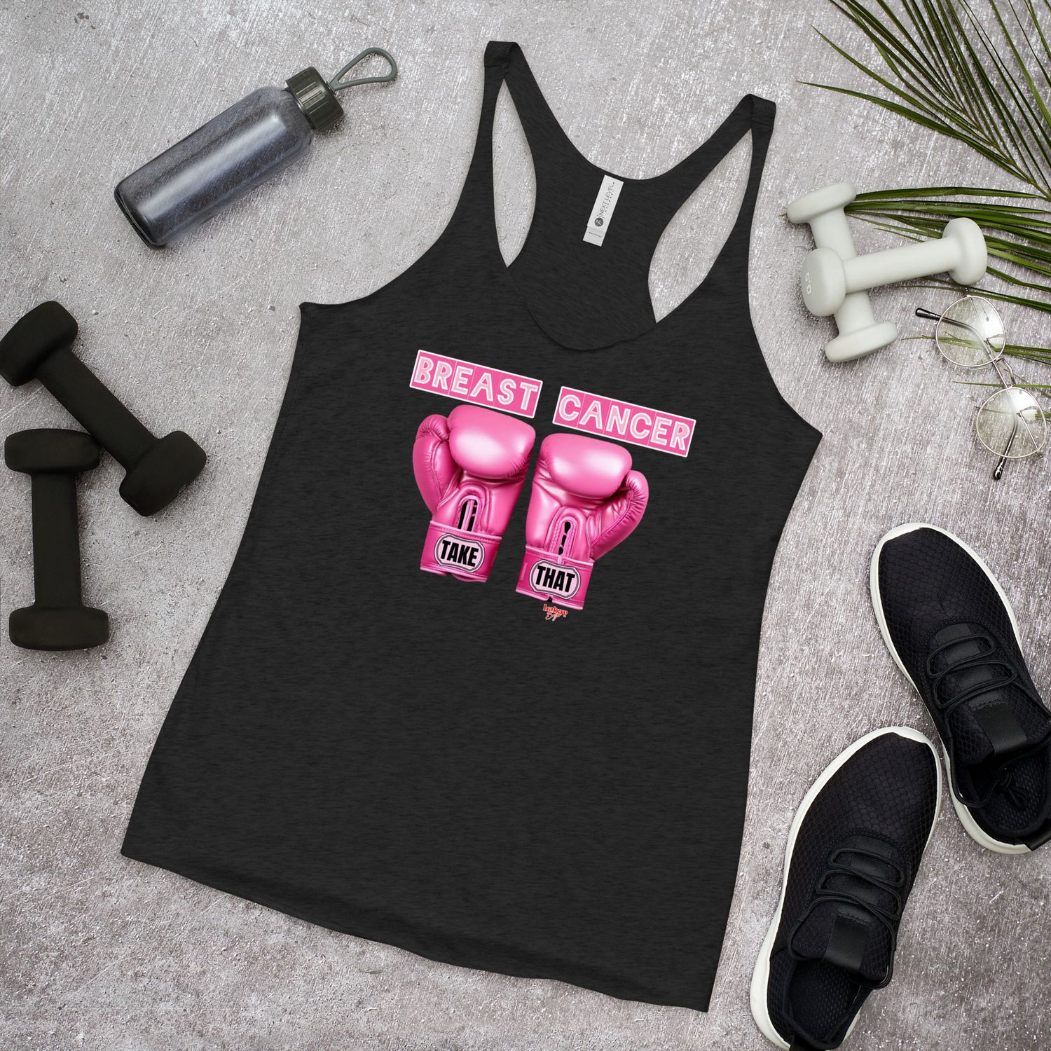 Women&#39;s Breast Cancer Awareness Racer Sports - T- Shirt for Casual Fitness Tank Top Lightweight, Sleeveless for Yoga, Running and Basic Workout