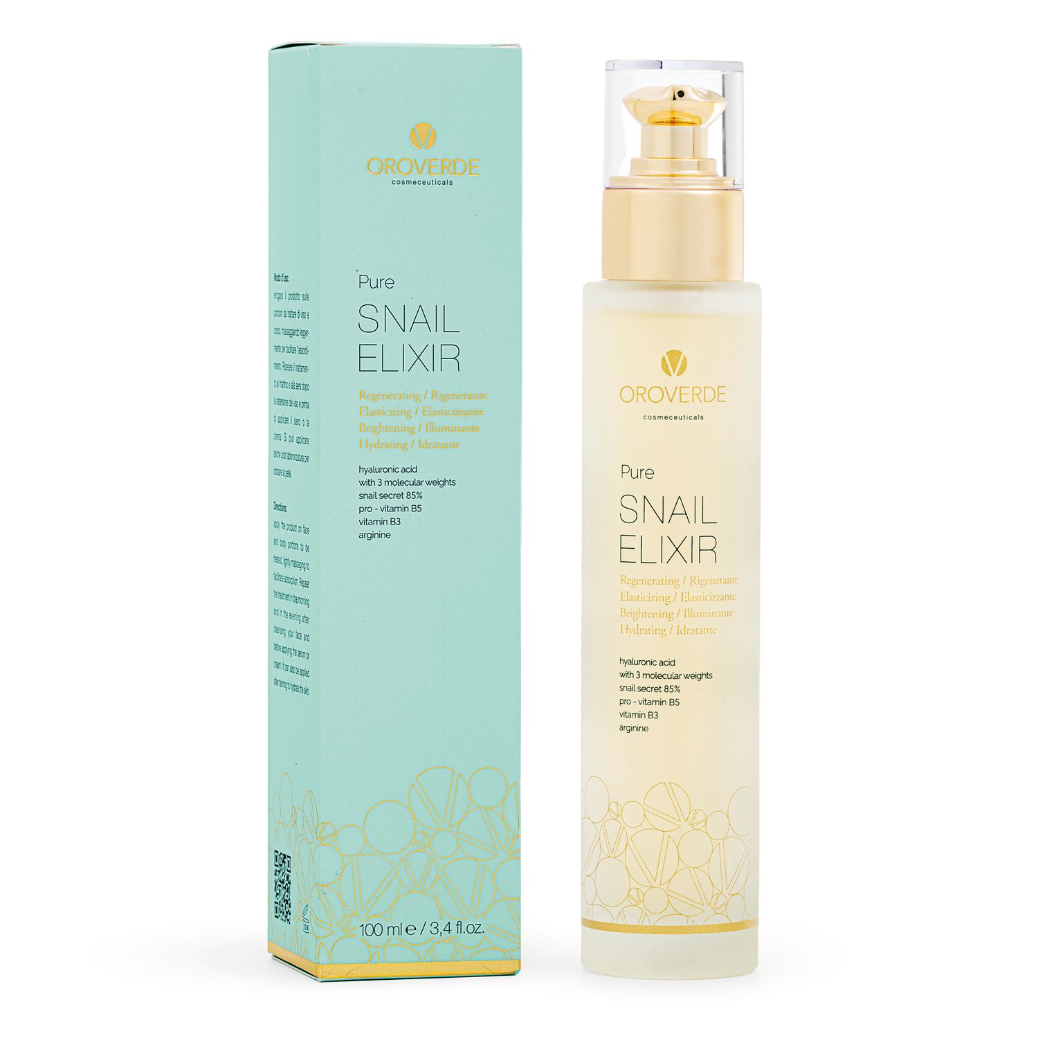 Pure organic snail Slime Body and Face Serum SNAIL ELIXIR 100ML