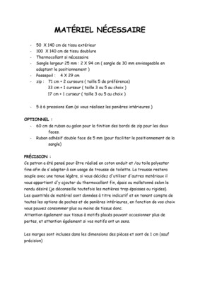 Trousse de toilette FARRAH - Patron et Tuto PDF