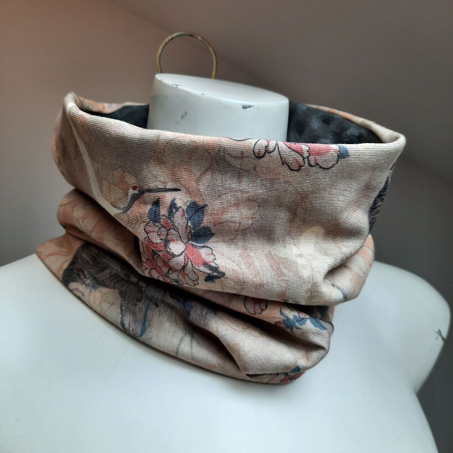 Snood Enfant &quot;Grues japonaises&quot;