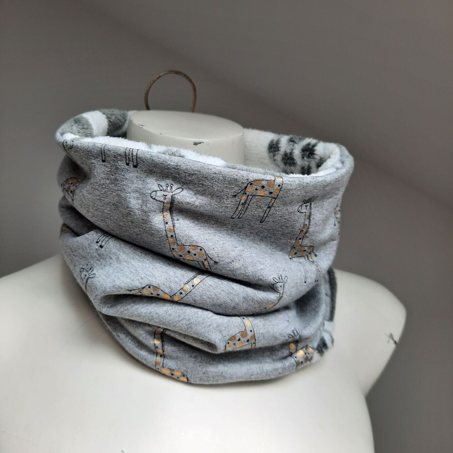 Snood Enfant &quot;Girafes dorées&quot;
