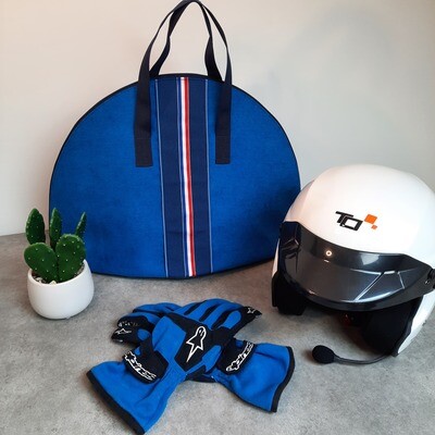 Sac à casque Fangio Bleu RS velours