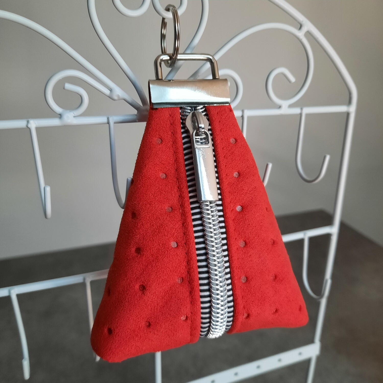 Porte-monnaie/Porte-clefs Rouge Douillet