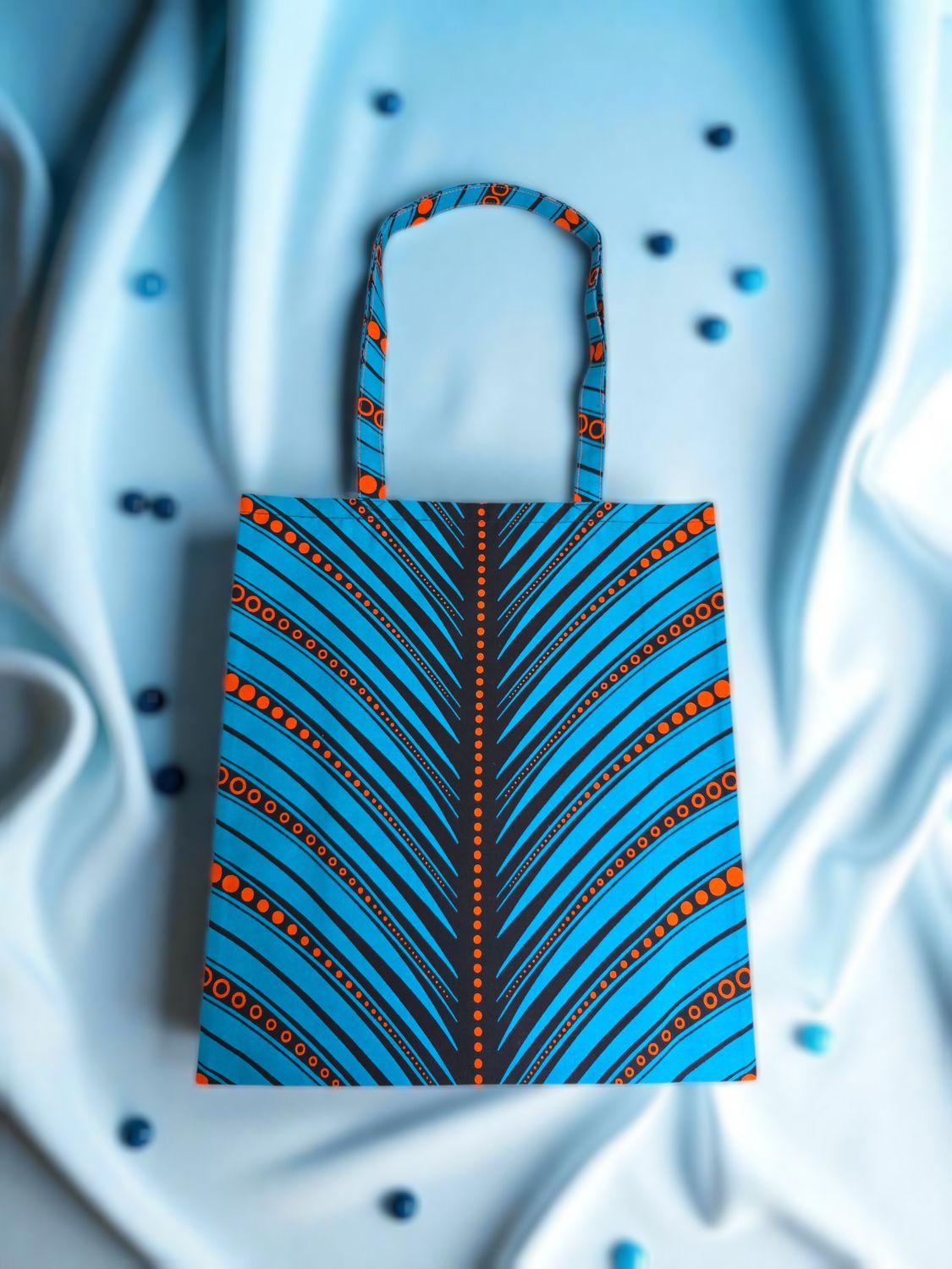 Tote Bag &quot;Wax turquoise&quot;