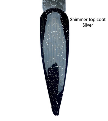 Gel Shimmer top coat silver
