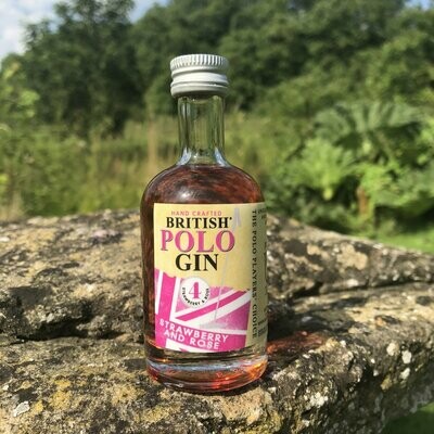 British Polo Gin No. 4 Strawberry & Rose MINIATURE