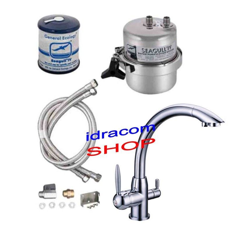 Purificatore depuratore filtro d'acqua Seagull IV con cartuccia e rubinetto miscelatore a 3 vie