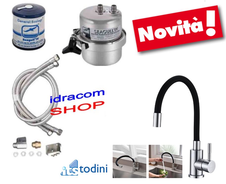 Purificatore depuratore filtro d'acqua Seagull IV X-1F con cartuccia e rubinetto 1 via pieghevole abbattibile ITS TODINI Purificatore depuratore filtro d'acqua Seagull IV X-1F con cartuccia e rubinetto 1 via pieghevole abbattibile ITS TODINI