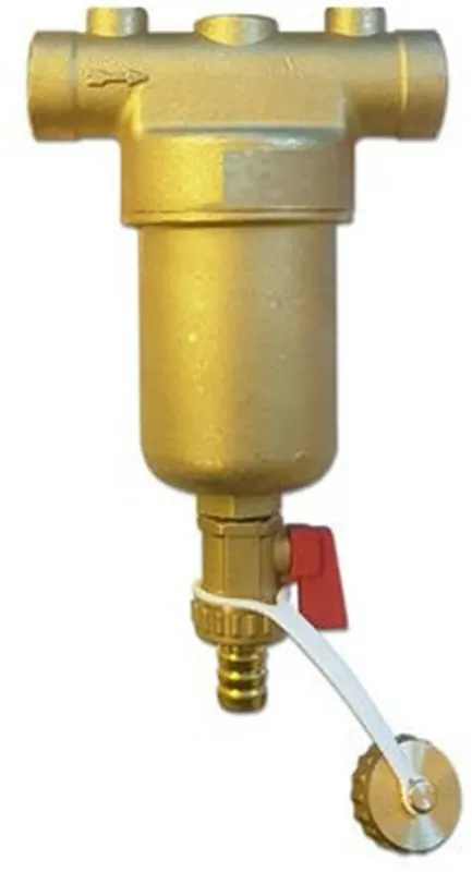 Filtro acqua autopulente corpo ottone cartuccia inox 300 micron 1"