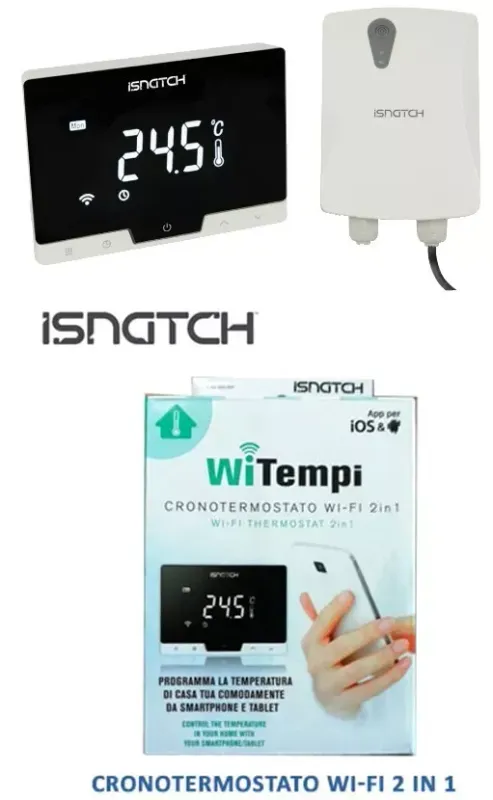 Cronotermostato wifi controllo caldaia tramite smartphone WITEMPI ISNATCH