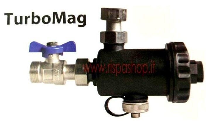 Filtro defangatore magnetico 3/4 salvaspazio sotto caldaia compatto Turbo Mag Filtro defangatore magnetico 3/4 salvaspazio sotto caldaia compatto Turbo Mag