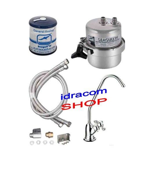 Purificatore depuratore filtro d'acqua Seagull IV con cartuccia e rubinetto 1 via con maniglia a croce Purificatore depuratore filtro d'acqua Seagull IV con cartuccia e rubinetto 1 via con maniglia a croce